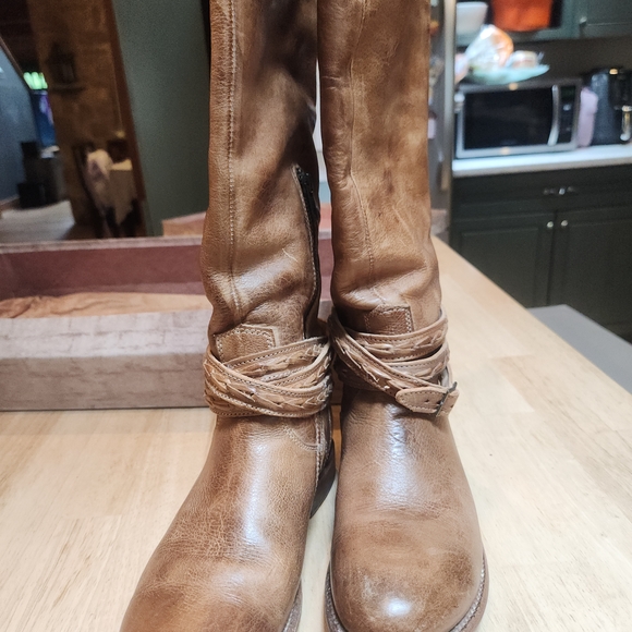 Bed|Stu Women's Eva Brown Leather Boots - Picture 4 of 11